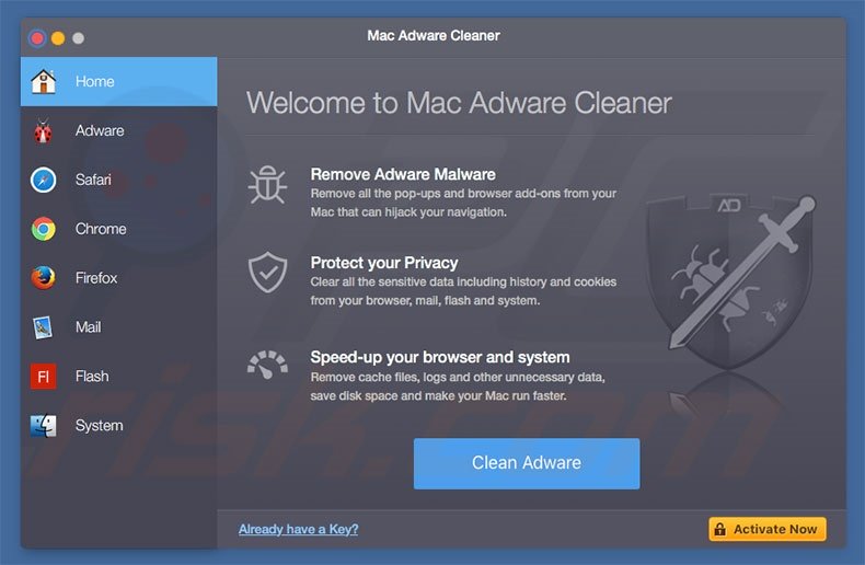 get rid of pop up ad for advanced mac cleaner on my mac